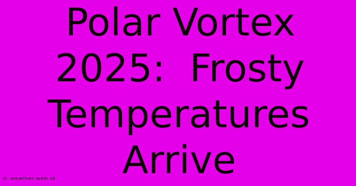 Polar Vortex 2025:  Frosty Temperatures Arrive