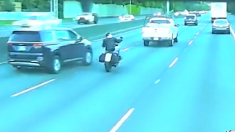 Road Rage: Van Hits Motorcyclist In Shocking Incident