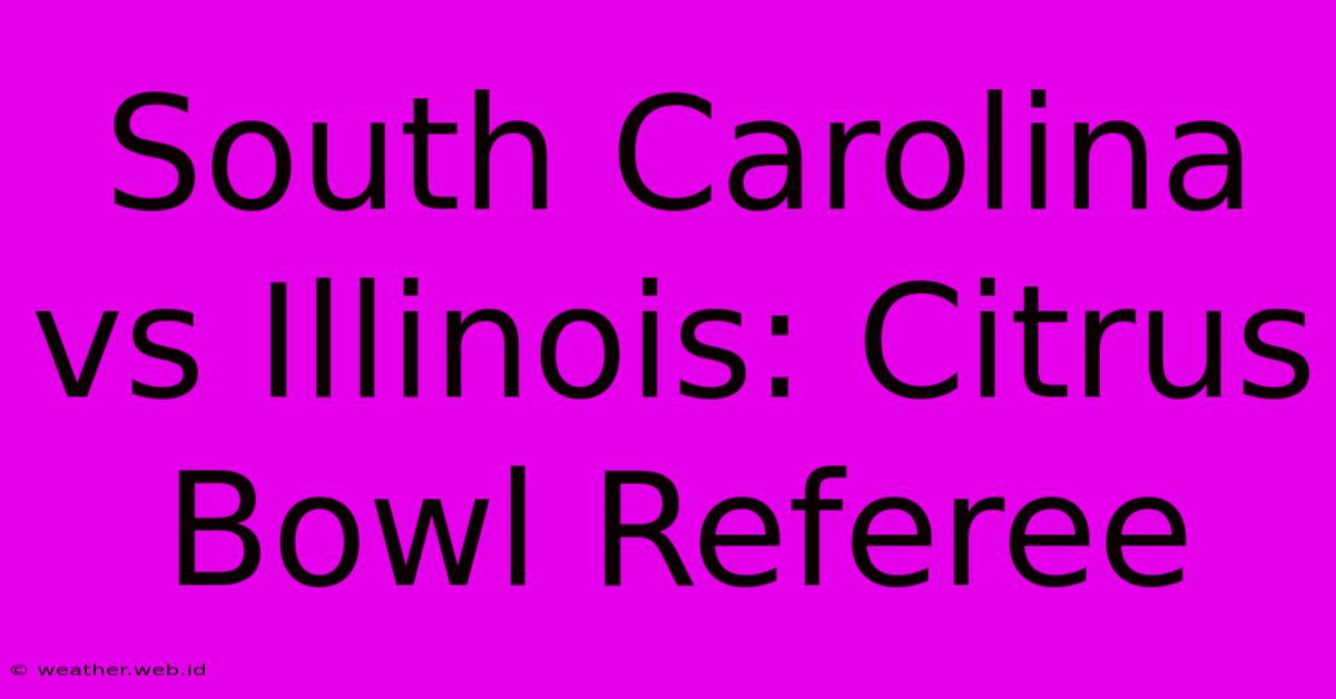 South Carolina Vs Illinois: Citrus Bowl Referee